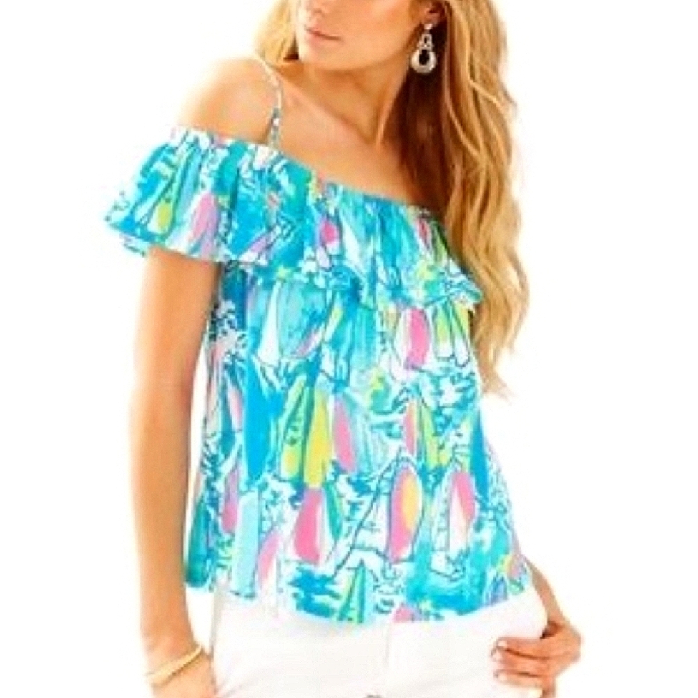 Lilly Pulitzer Beachy Sail Tank Top Blouse